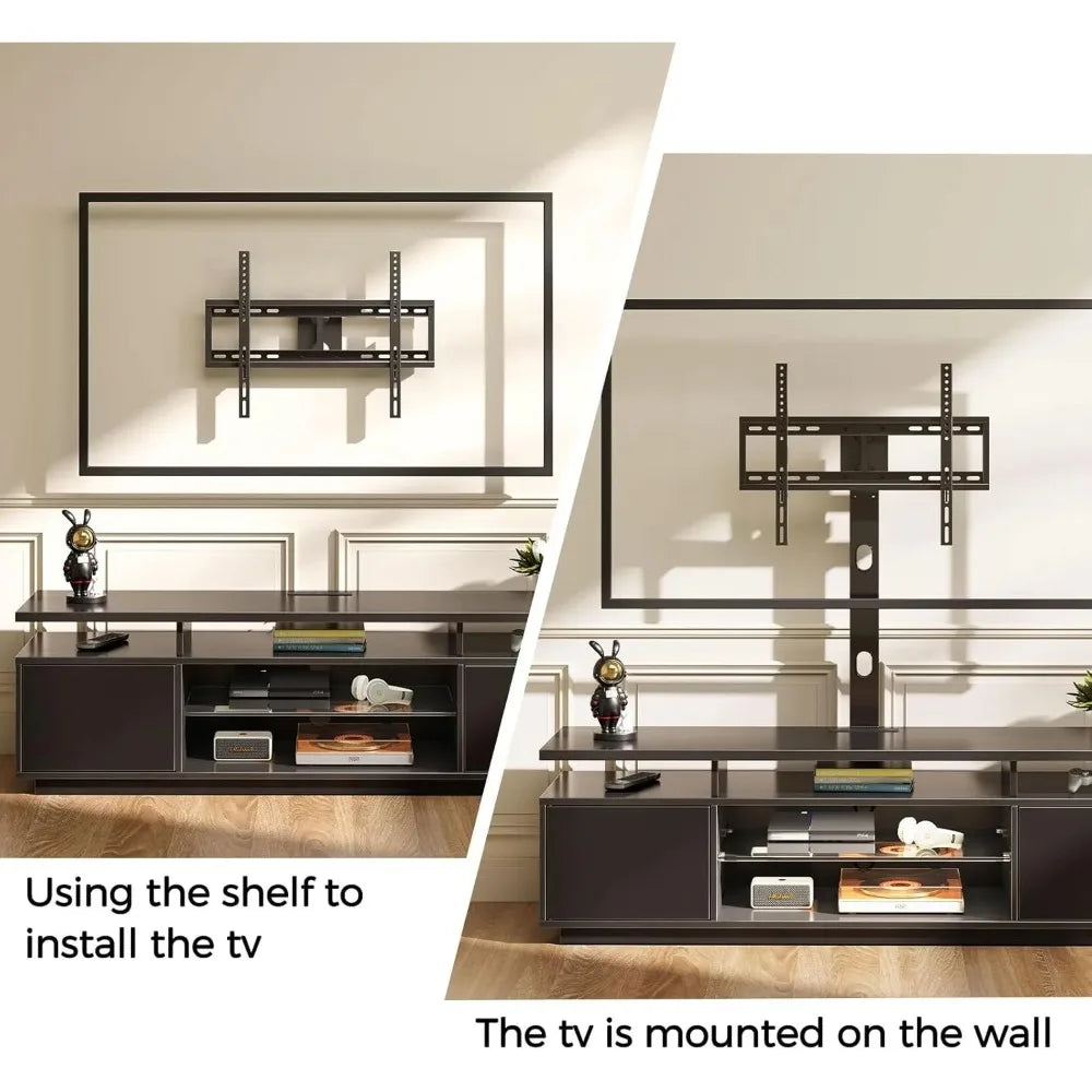 TV Stand with Mount and Power Outlet 59.1" Adjustable for 70 Inch TVs