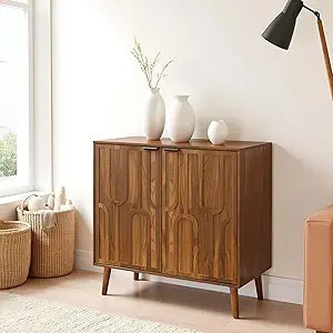 Mid Century Modern Sideboard Buffet Cabinet Adjustable Shelves Storage