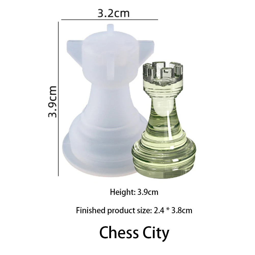 International Chess Epoxy Resin Mold DIY Silicone Chess Pieces Craft Tools