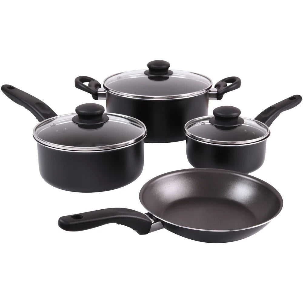 Ljustra 7 Piece Non Stick Aluminum Cookware Set Lightweight Durable Kitchen