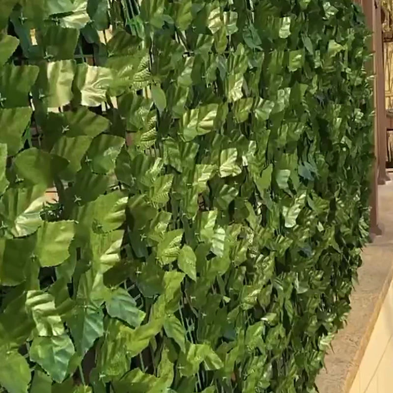 Artificial Ivy Hedge Fence Panels Faux Privacy Screen for Garden Balcony