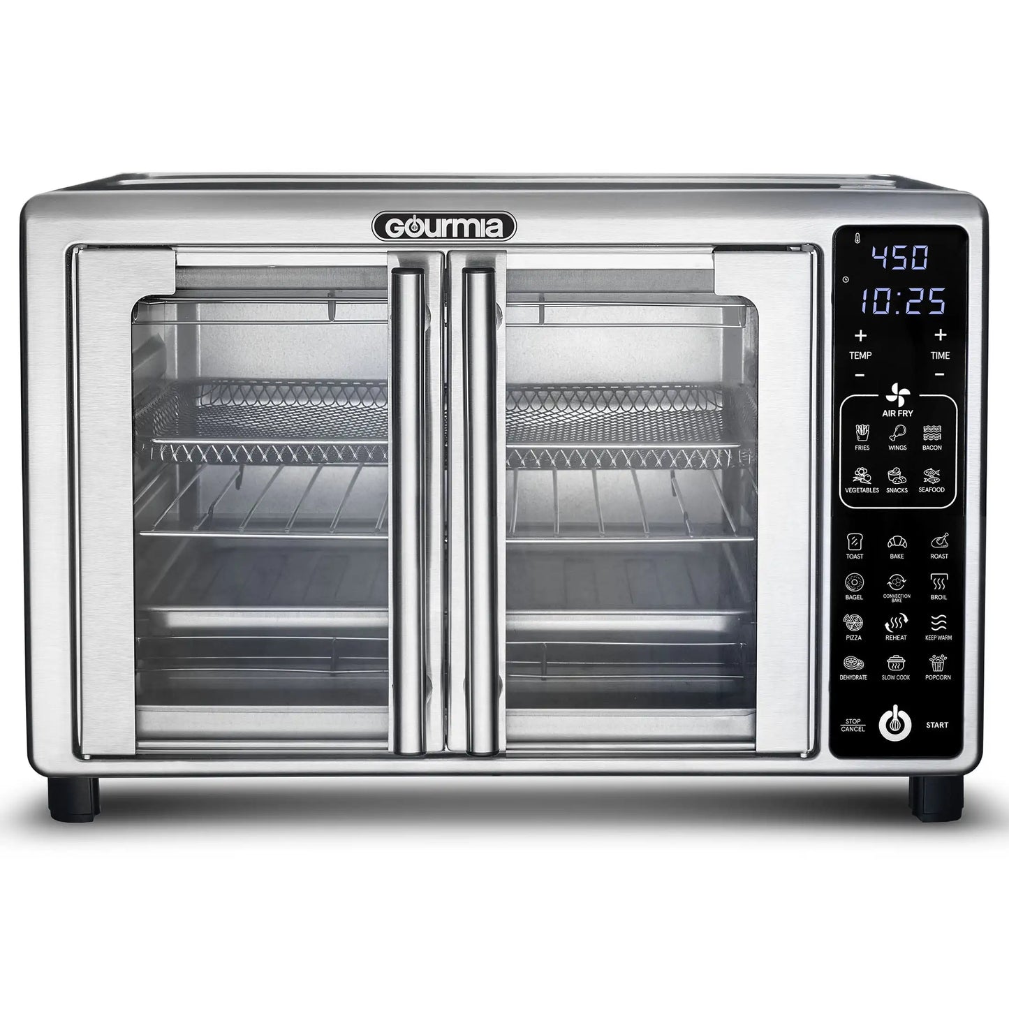 1700W 6-Slice Digital Toaster Oven Air Fryer 19 Presets Stainless Steel
