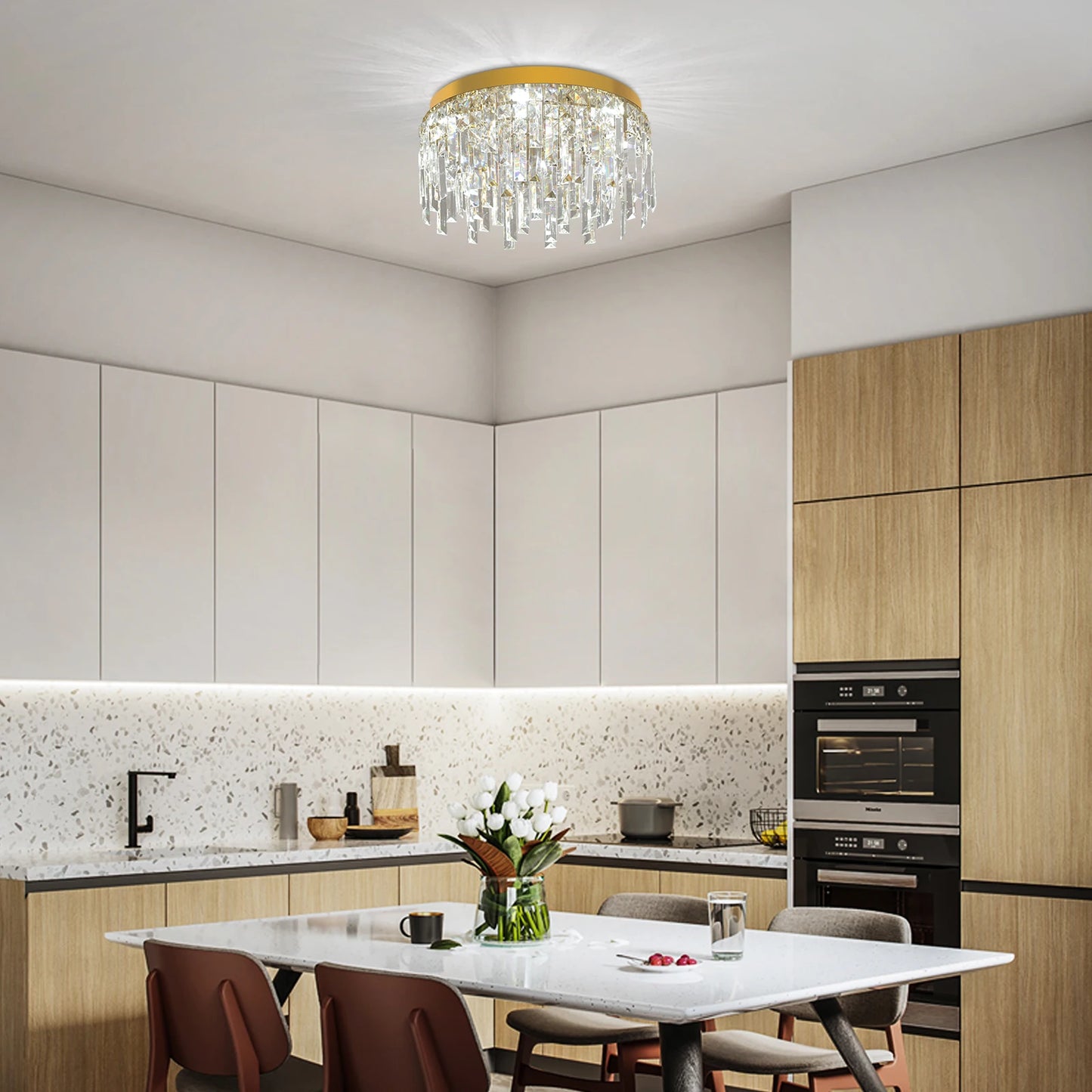 Luxury Crystal Ceiling Lamp Modern Chandelier Nordic Home Decor LED