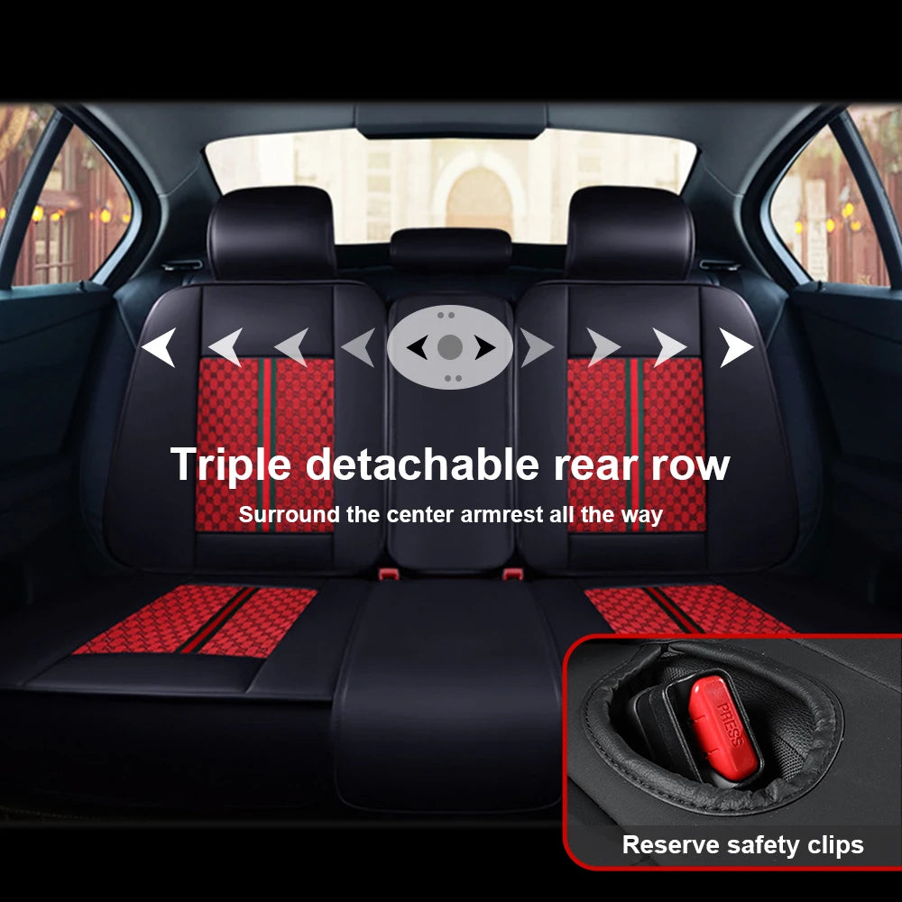 PU Leather Car Seat Covers Universal Protection for Sedan SUV Truck