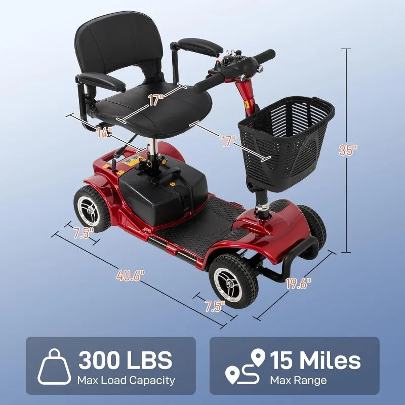 Heavy Duty Electric Scooter for Adults Seniors Mobile Powered Wheelchair