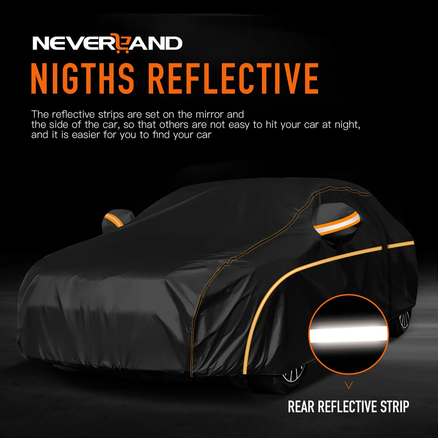 Car Cover Waterproof UV Protection Black 210D for BMW 325i 328i