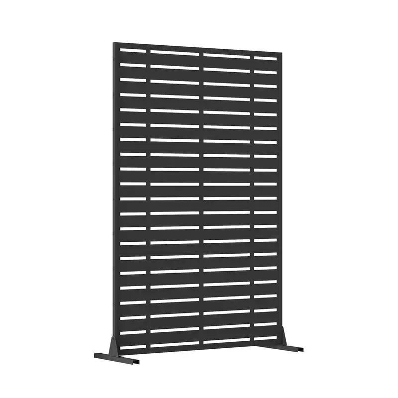 Freestanding Outdoor Privacy Screen Metal Frame Resin Panels Patio Garden