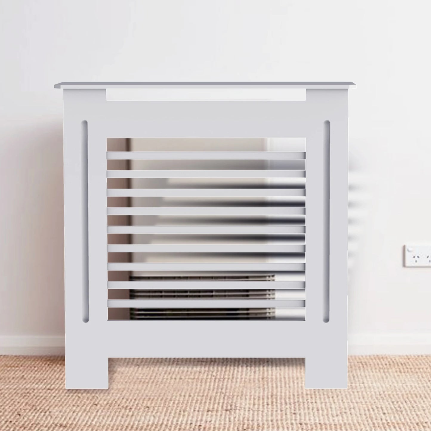Modern White Radiator Cover MDF Wall Cabinet for Home Living Room