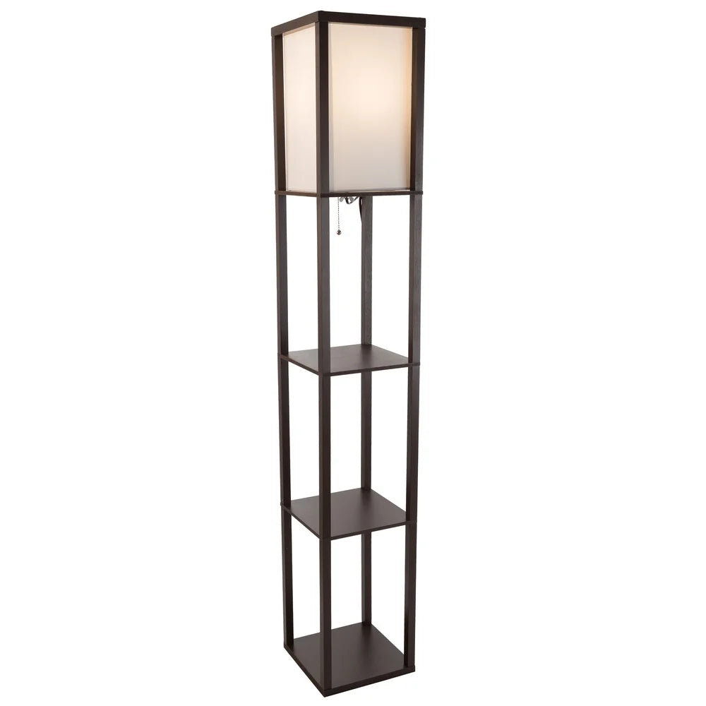 62 Inch LED Floor Lamp with 3 Tier Shelves for Living Room Bedroom Office