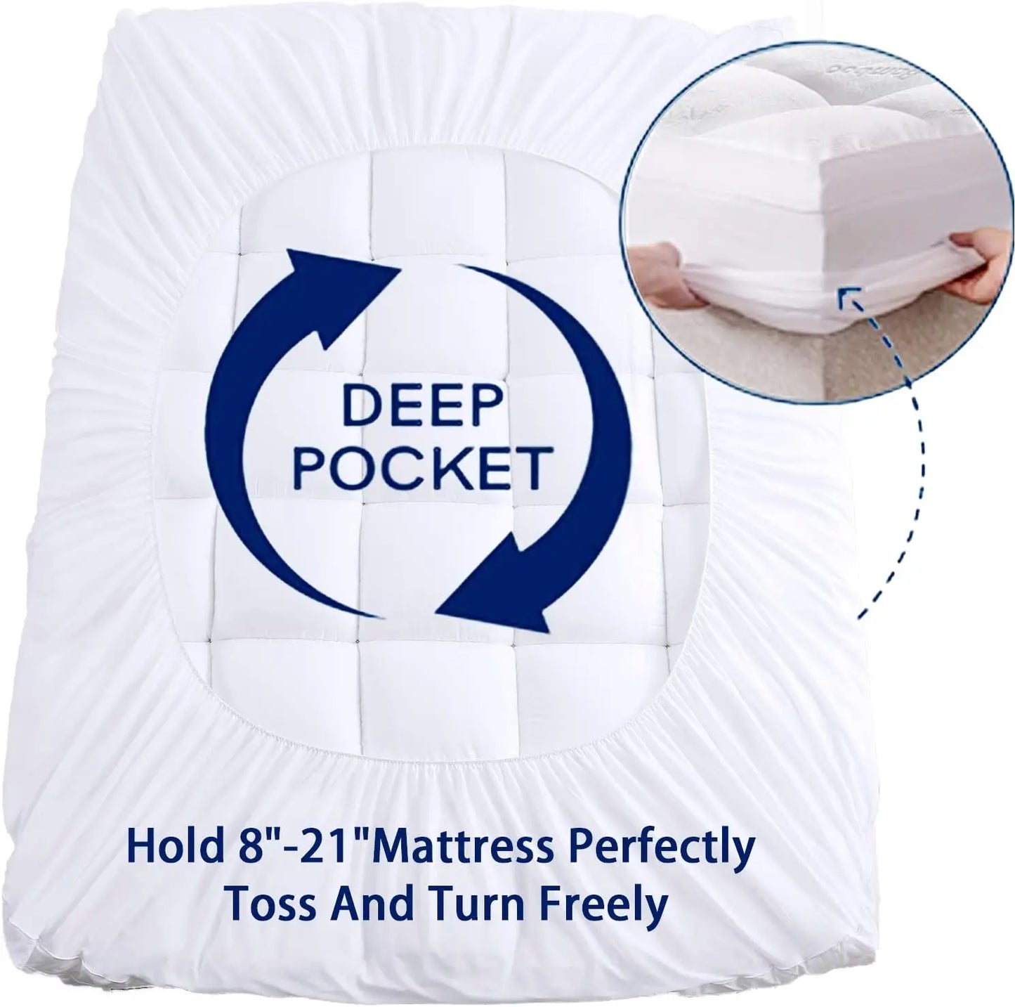 Ljustra Twin Size Cooling Mattress Topper Extra Thick Breathable Viscose