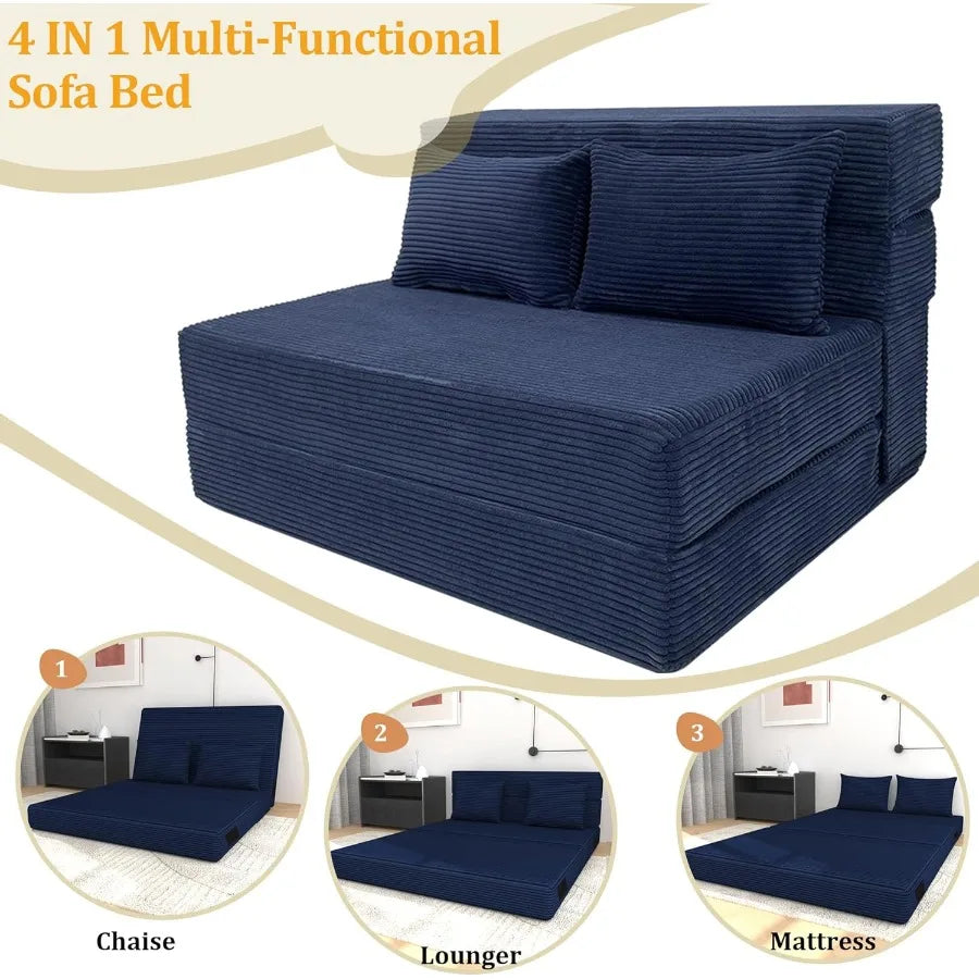 Ljustra Convertible Sofa Bed Loveseat Memory Foam Modern Small Couch