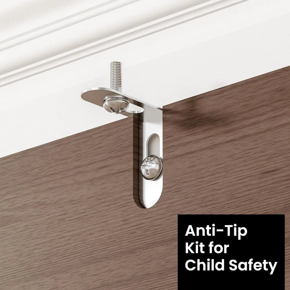 Brown 5-Tier Geometric Bookcase Modern Room Divider Bookshelf Set of 2