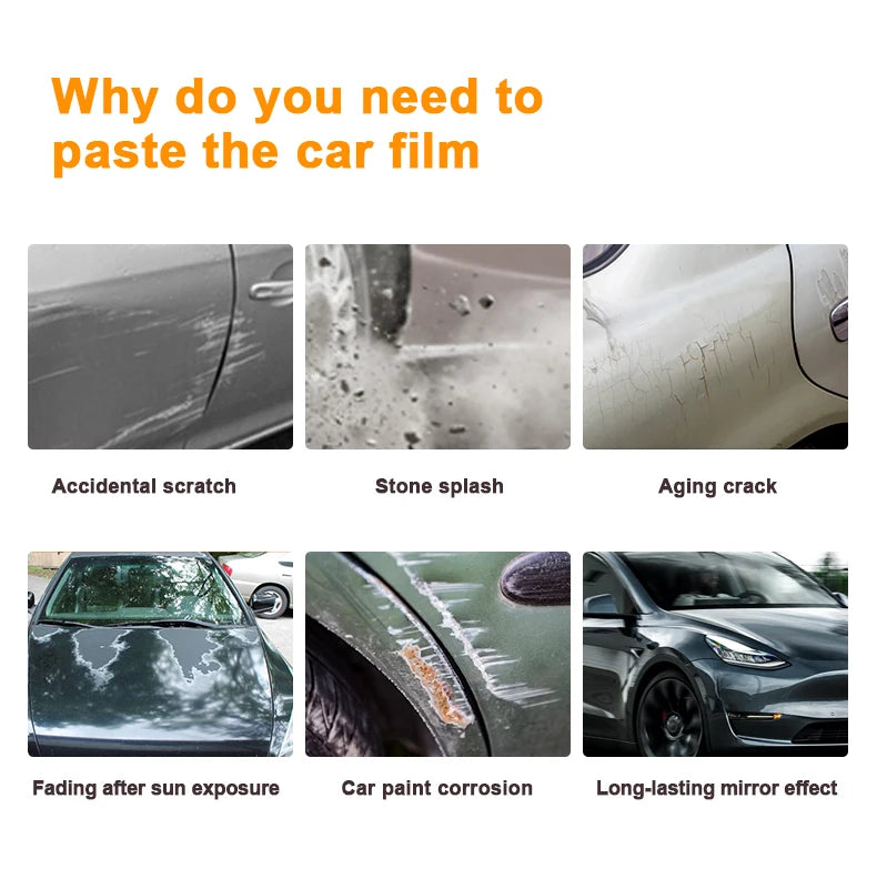 TPU Scratch Resistant Car Paint Protection Film Tesla Model Y 2020-2024