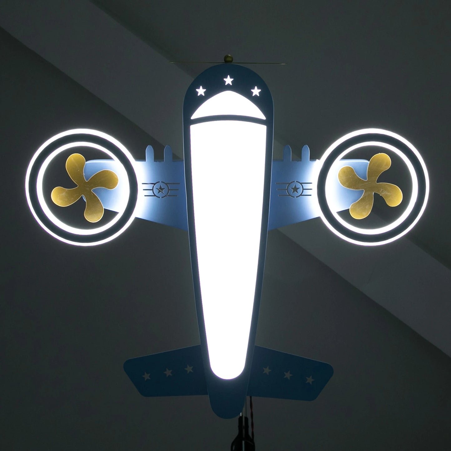 Dimmable Remote Control LED Ceiling Light Fixture with Fans for Bedroom