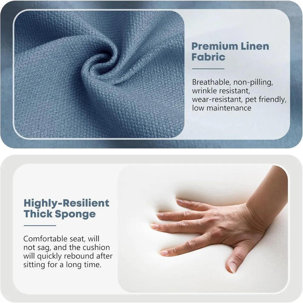 Mid-Century Modern Accent Chair Upholstered Lounge Chair with Pillow