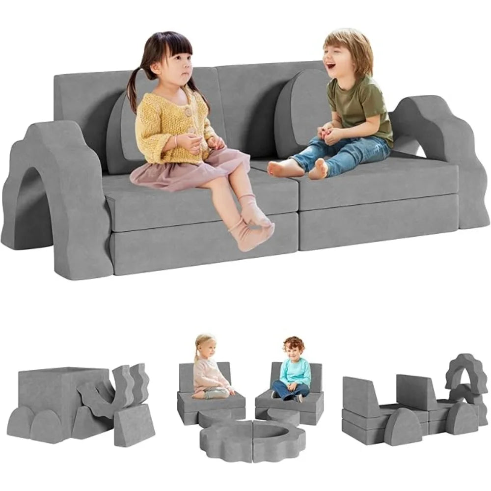 Modular Kids Play Couch Convertible Foam Sofa for Playroom