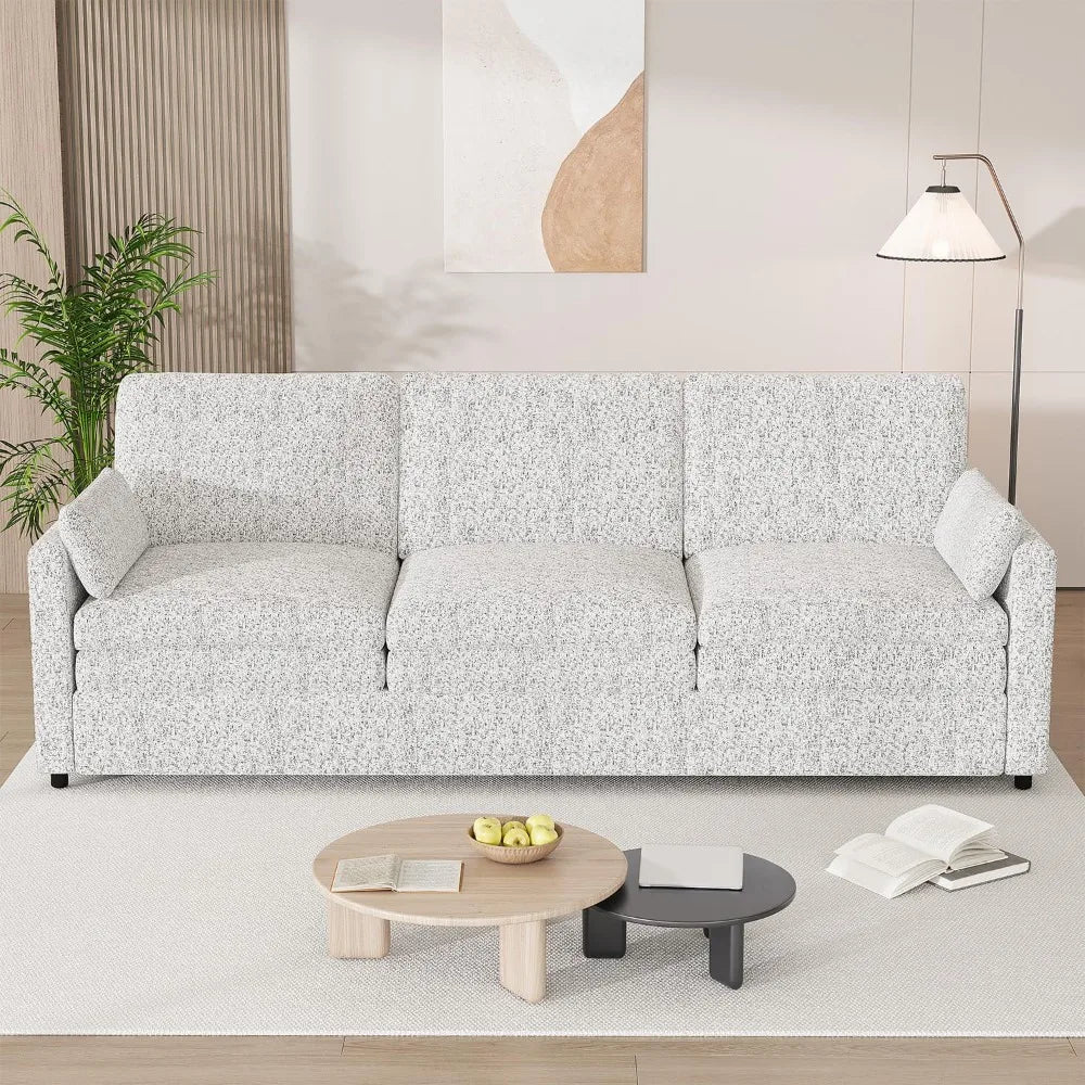 Ljustra 89 inch Modern Chenille Sofa Couch 3 Seater Living Room