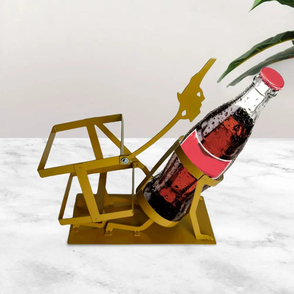 Retro Skull Skeleton Wine Holder Steampunk Bar Decor Bottle Stand