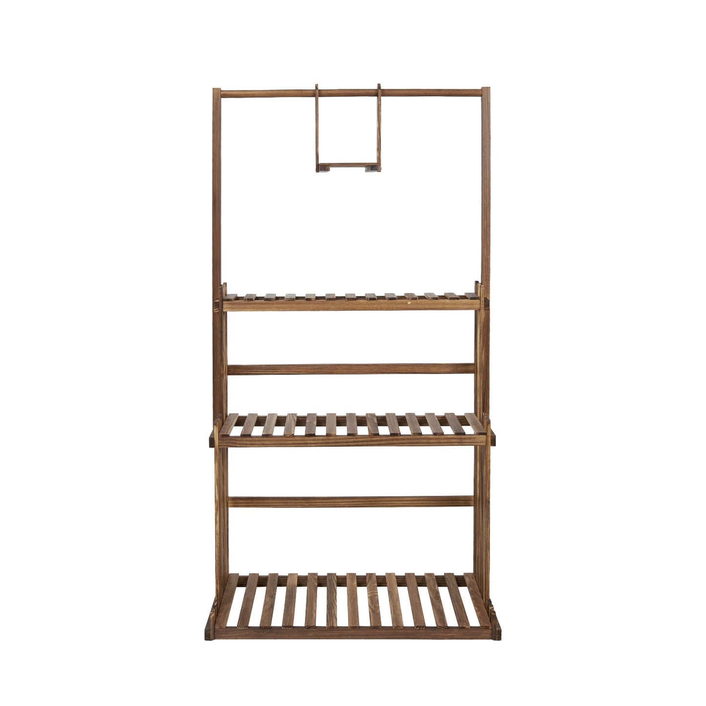 3-Tier Hanging Wood Plant Stand Indoor Outdoor Flower Pot Organizer Rack