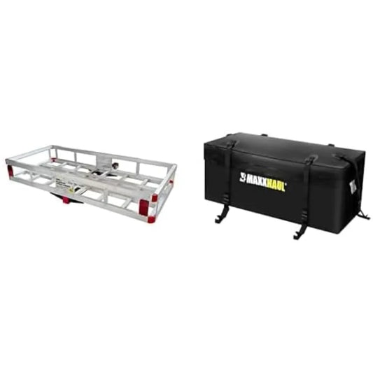 Aluminum Hitch Cargo Carrier 500lb Capacity Universal Fit for RVs SUVs
