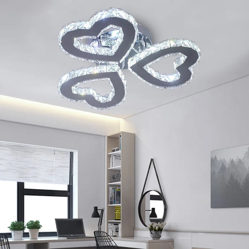 Modern K9 Crystal Chandelier Ceiling Light Fixture LED Pendant Lamp