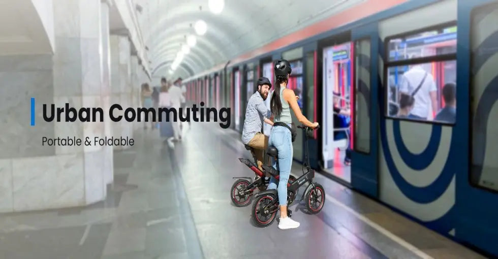 Ljustra 14" Electric Bike 450W Adults Mini Electric Bicycle 18.6MPH