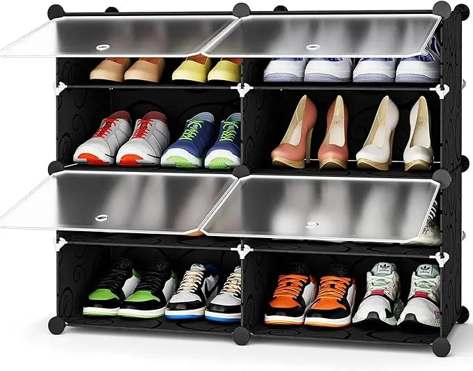 8 Tier Shoe Rack Storage Organizer for 32 Pairs Closet Entryway
