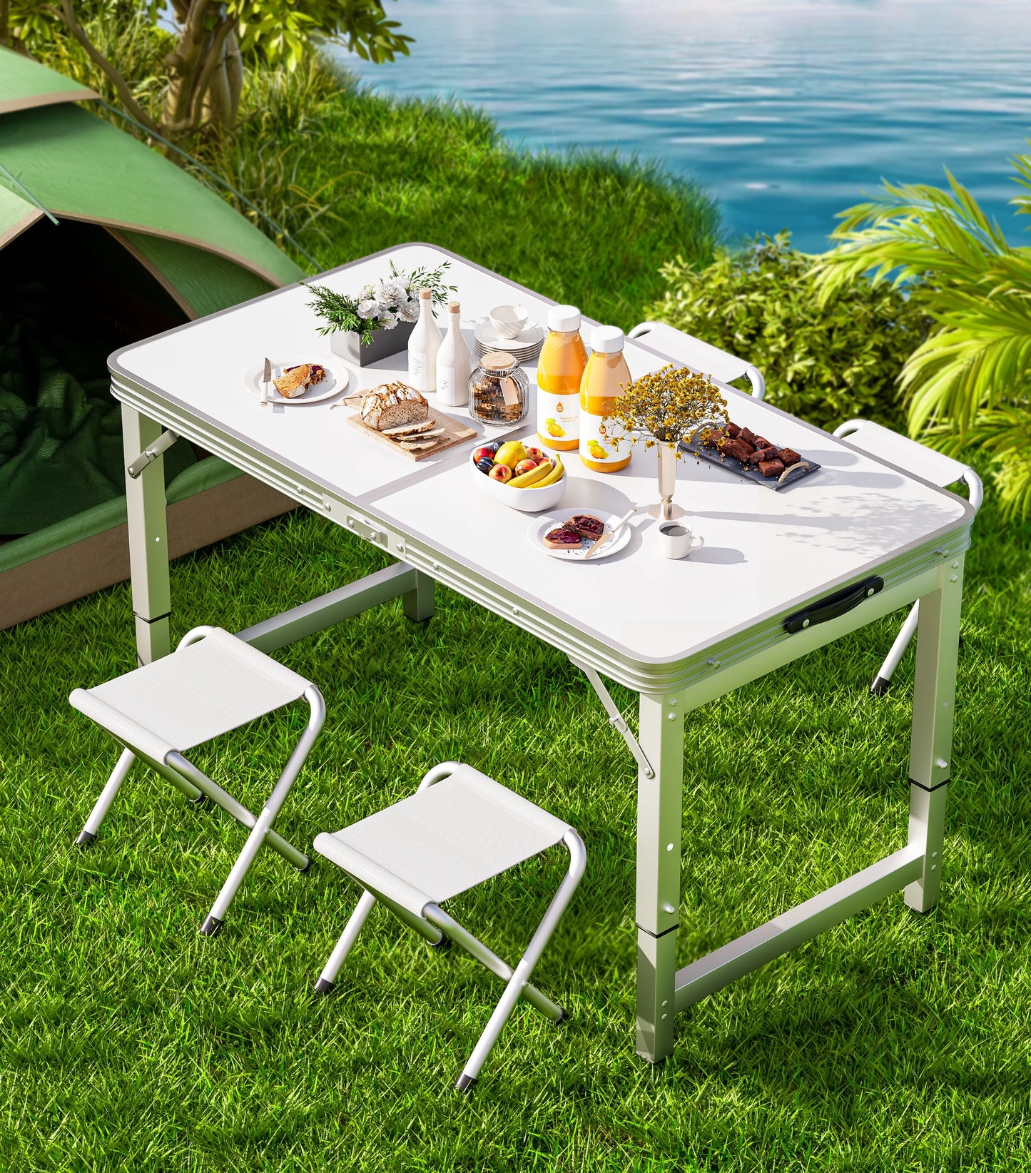 Portable Folding Outdoor Table Camping Picnic Gathering Furniture