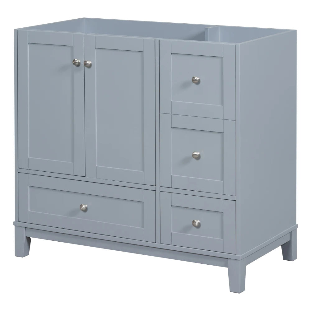 36 Inch Modern Bathroom Vanity with USB Charging and Ample Storage