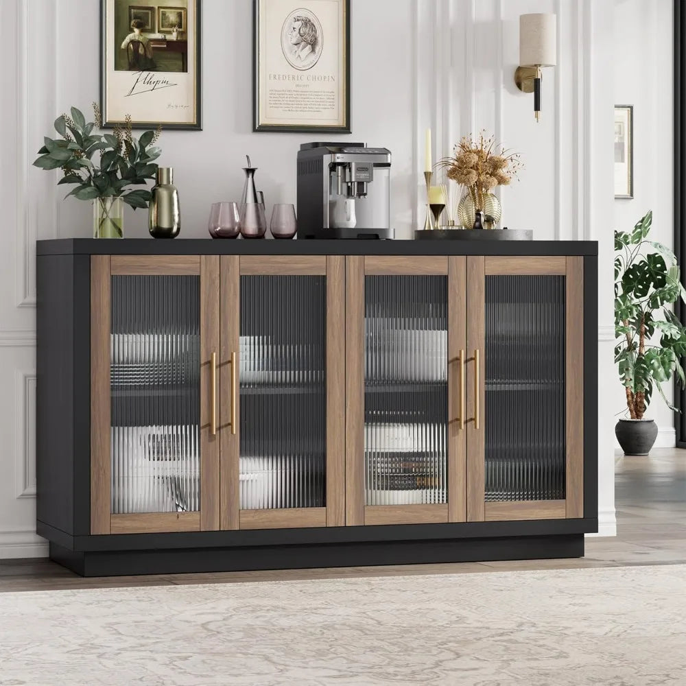 Buffet Cabinet Storage Sideboard 55.1 Inch Modern Kitchen Cabinet