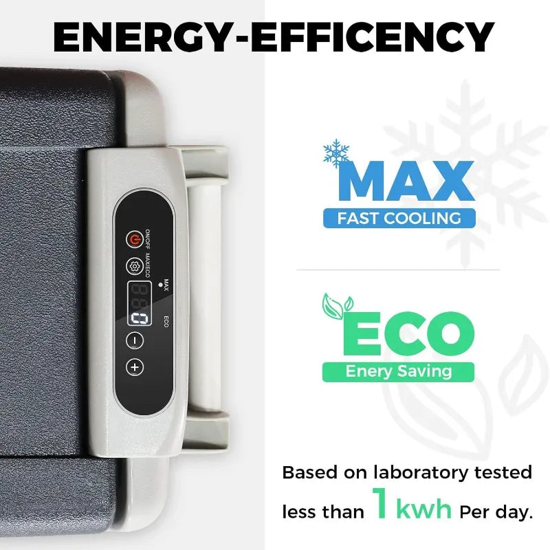 Ljustra 12V Refrigerator 53 Quart Electric Cooler Portable Car Freezer