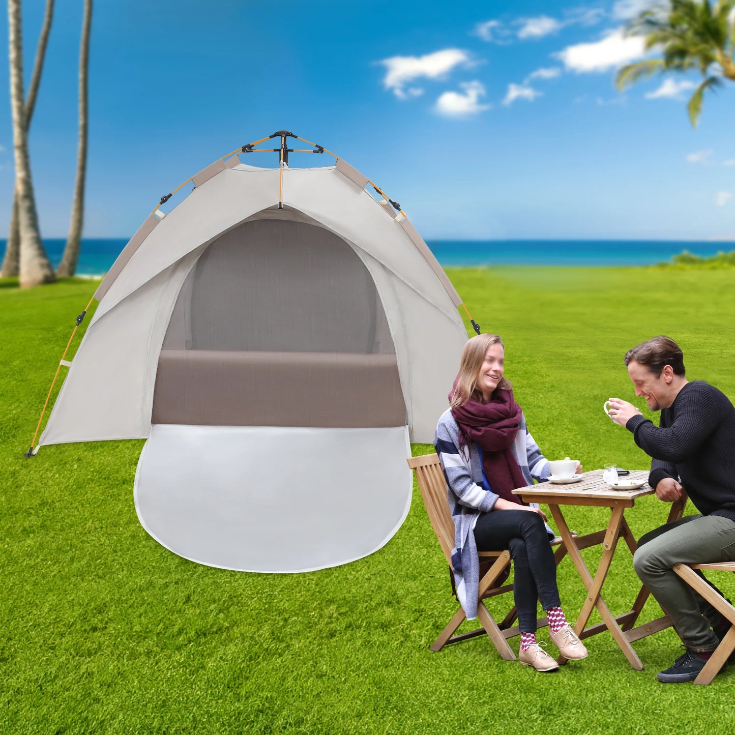 Ljustra 2-3 Person Outdoor Folding Tent Automatic Pop Up Waterproof Camping