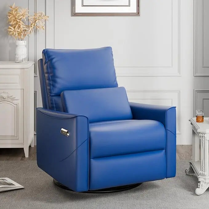 Power Swivel Rocker Recliner Chair for Adults Nursery Glider USB Port