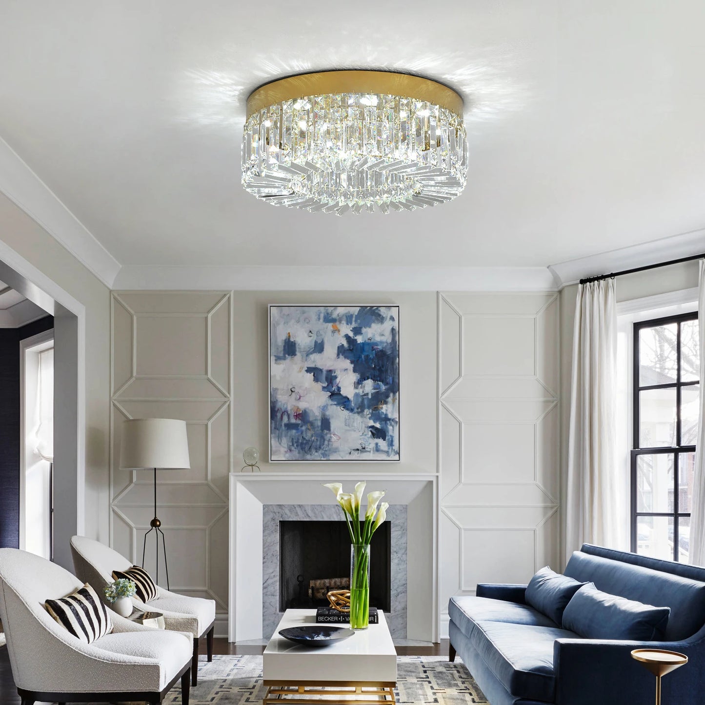 Luxury Crystal Ceiling Lamp Modern Chandelier Nordic Home Decor LED