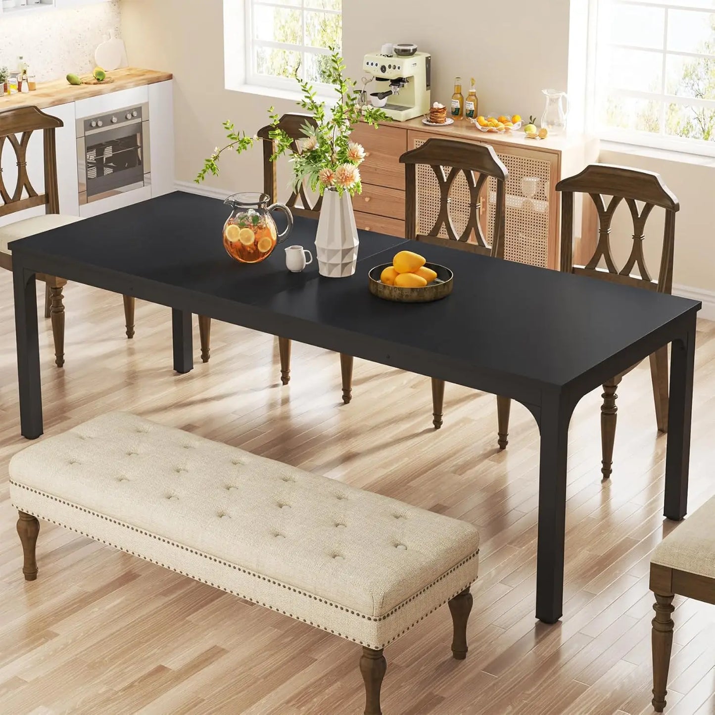 Large Rectangle Dining Table for Kitchen and Dining Room Seating