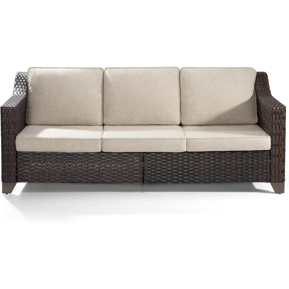 Ljustra All Weather Outdoor 3-Seat Sofa Premium Cushions Patio Couch