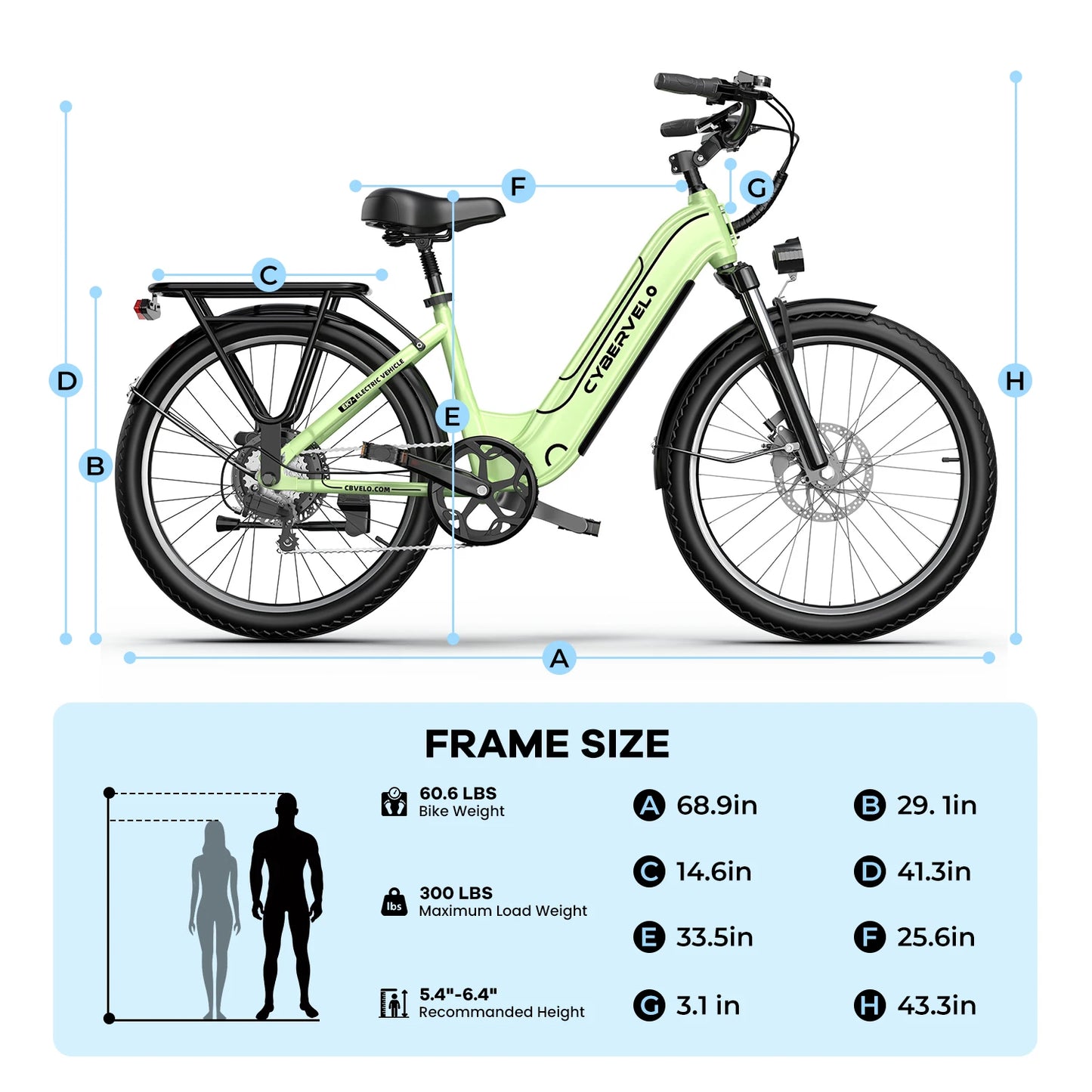 Ljustra 26 Inch Electric Bike 1000W Peak 80 Miles Removable Battery