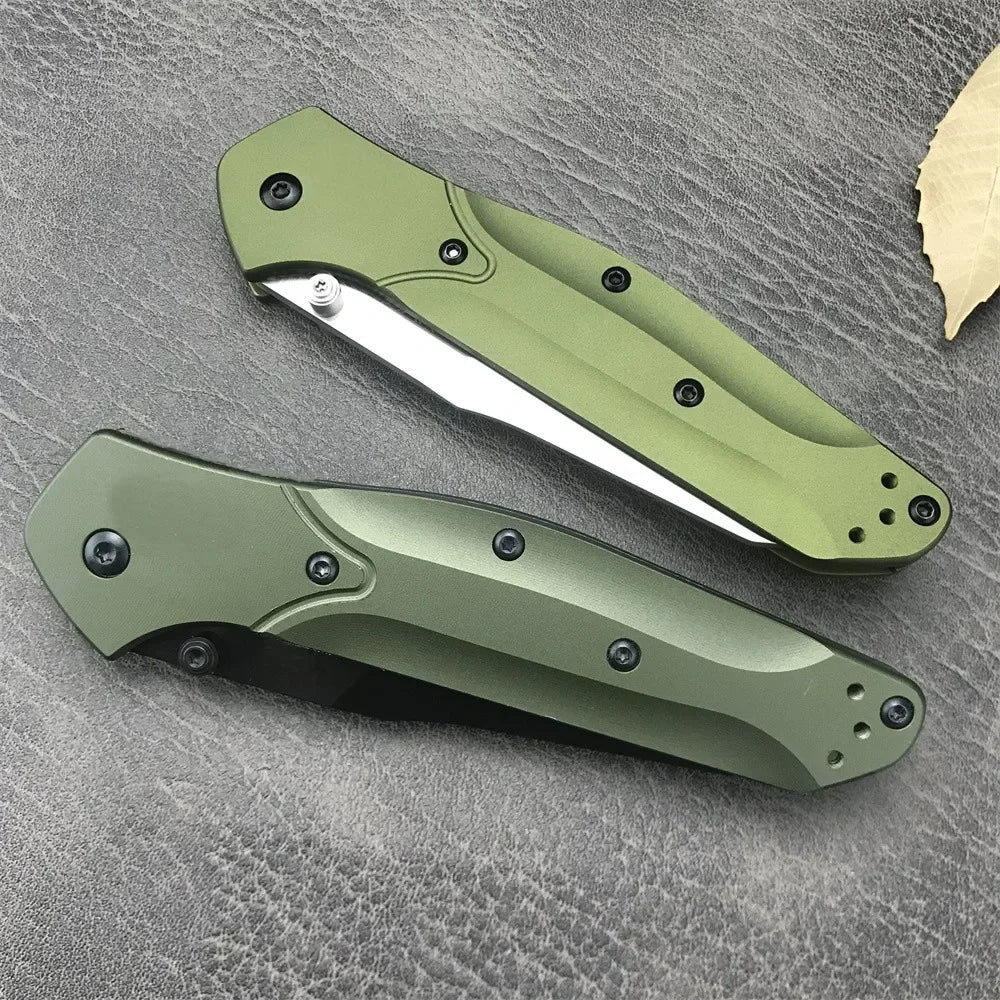Ljustra Green Handle 940 Folding Knife D2 Blade EDC Survival Tool