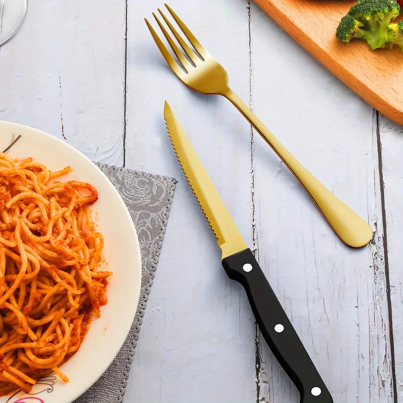 Stainless Steel Western Steak Set 48 Pieces Flatware Kitchen Tableware