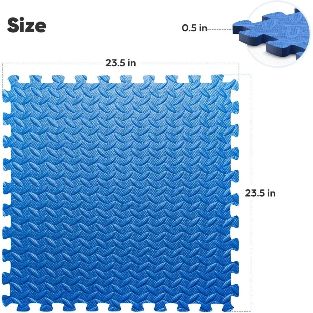 24x24 Interlocking Foam Exercise Mat Home Gym Puzzle Tiles Set of 16