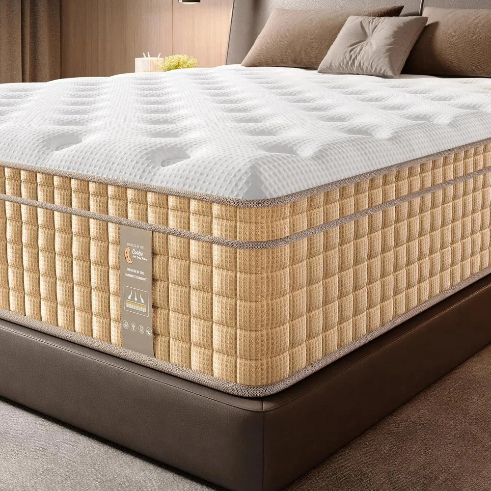 Ljustra 14 Inch Hybrid Mattress Gel Memory Foam Pocket Spring Back Pain Relief