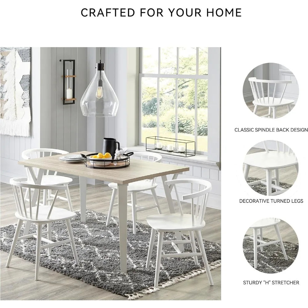 Grannen Modern Spindle Back Dining Chair Set of 2 for Home Decor