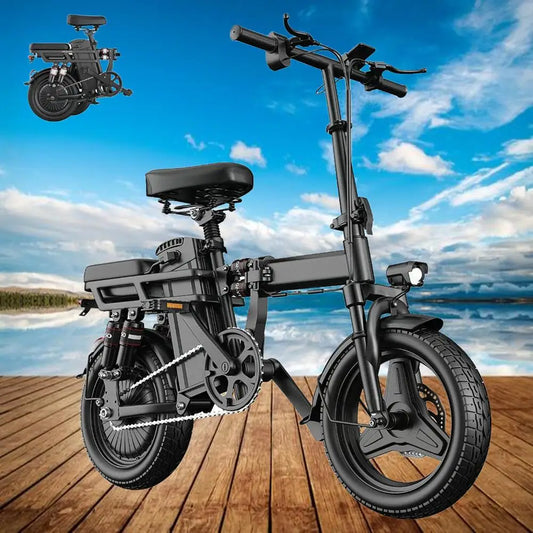 Mini Foldable Electric Bike 500W 48V Battery 14 Inch Ebike for Adults