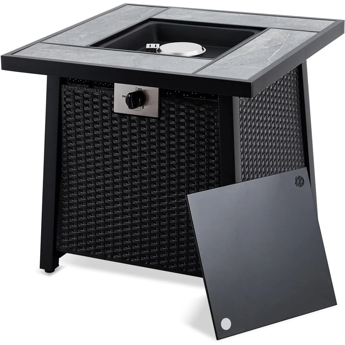 28 Inch Outdoor Fire Pit Table 50000 BTU Propane Fire Pit for Patio