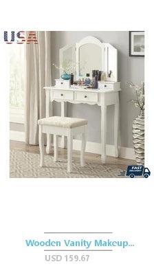 Light Makeup Vanity Table with Adjustable Brightness Mirror Storage