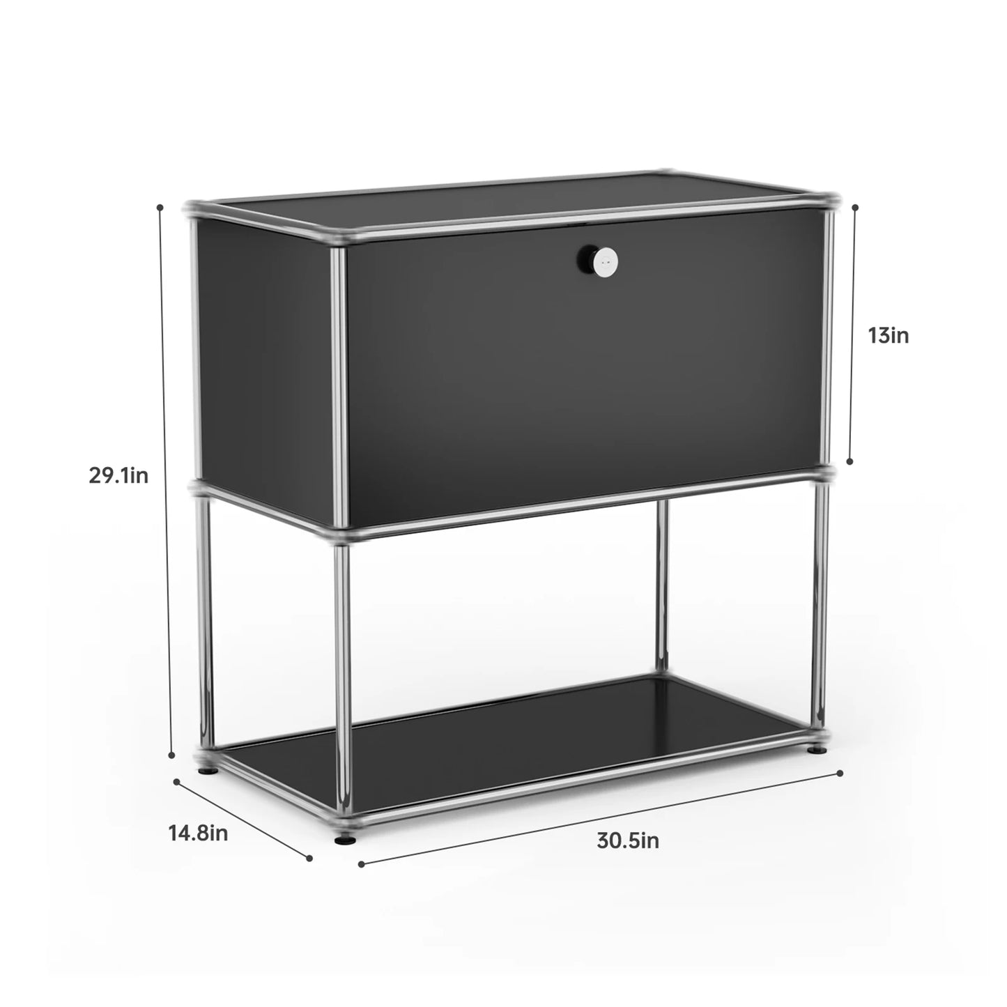 Modular Stainless Steel TV Cabinet Storage Shelf Living Room Furniture