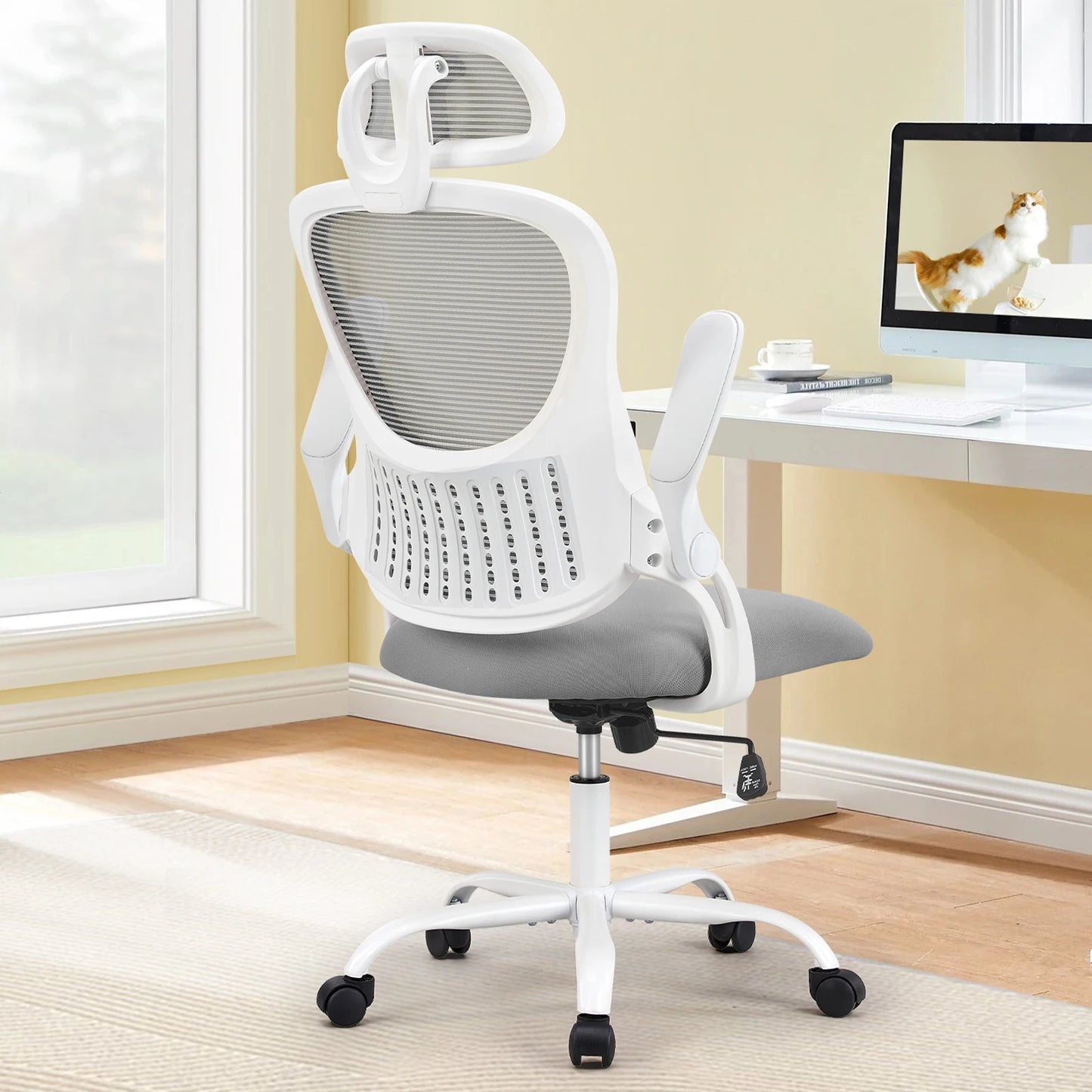 Ergonomic Office Computer Desk Chair Adjustable Lumbar Support Home Office