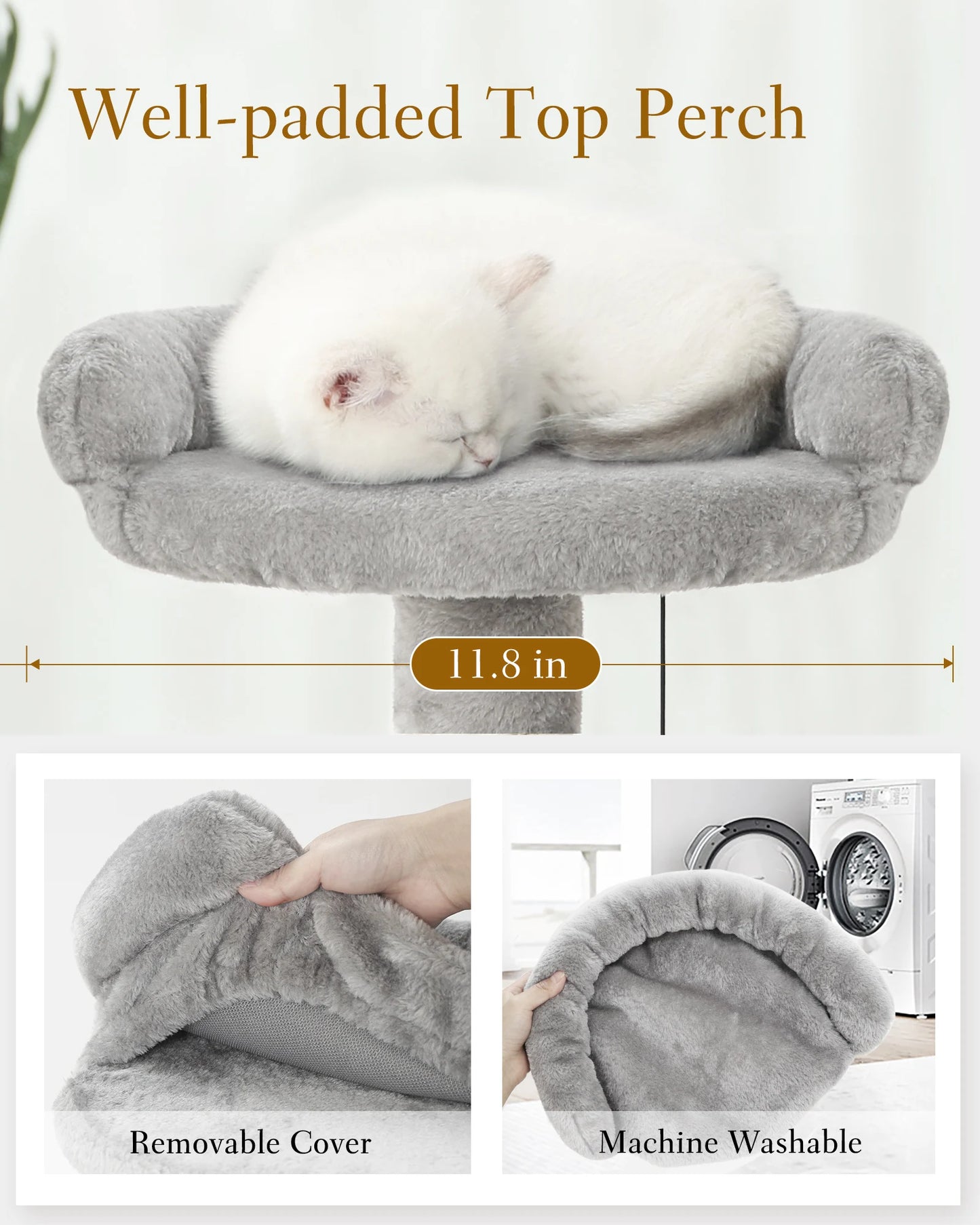 Ljustra Cat Climbing Frame Multi-Level Cat Tower with Scratching Post