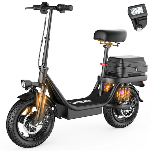 500W Electric Scooter 48V 15Ah Lithium Battery 35km/h Shopping Box