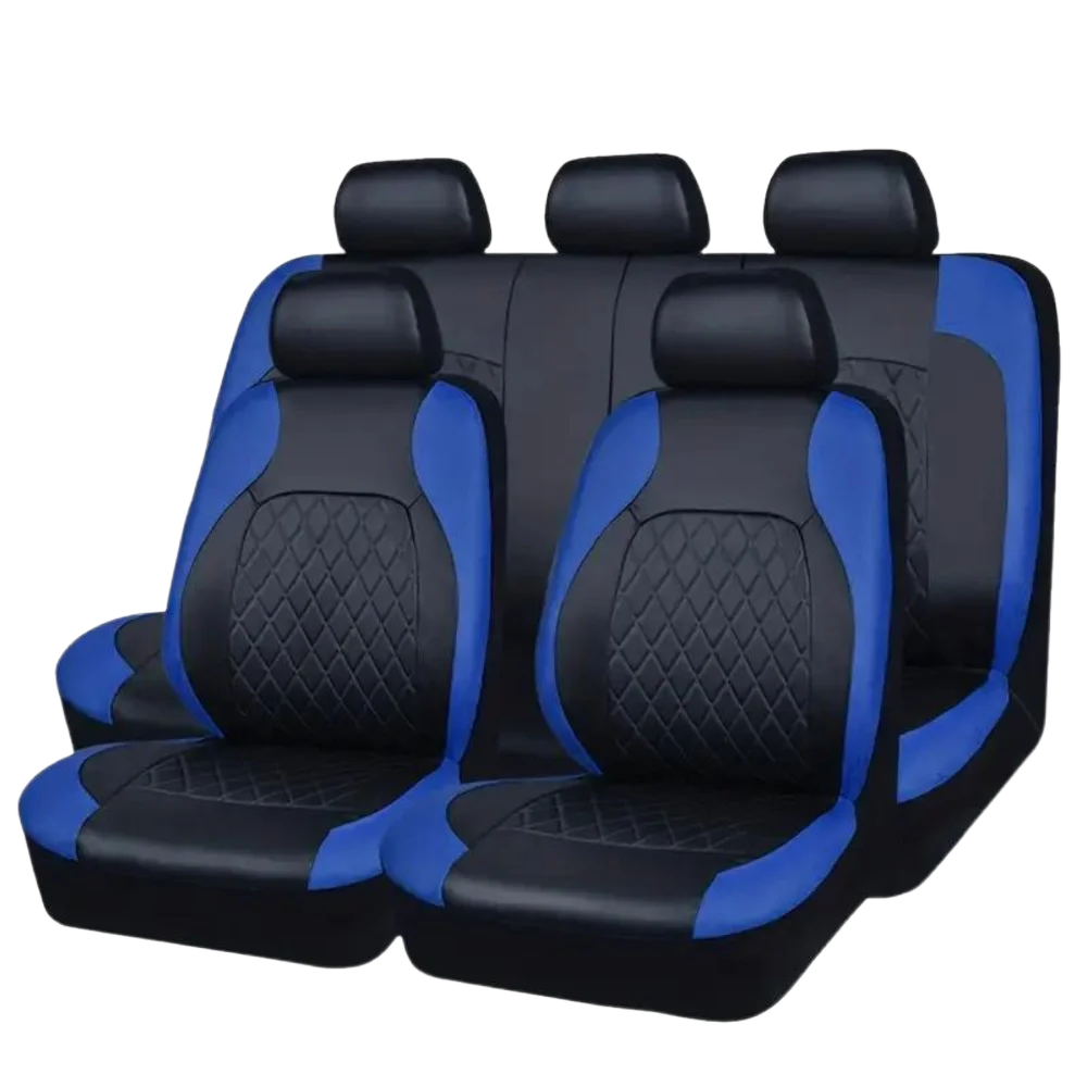 Universal Car Seat Covers PU Sports Interior Accessories 9 Pieces